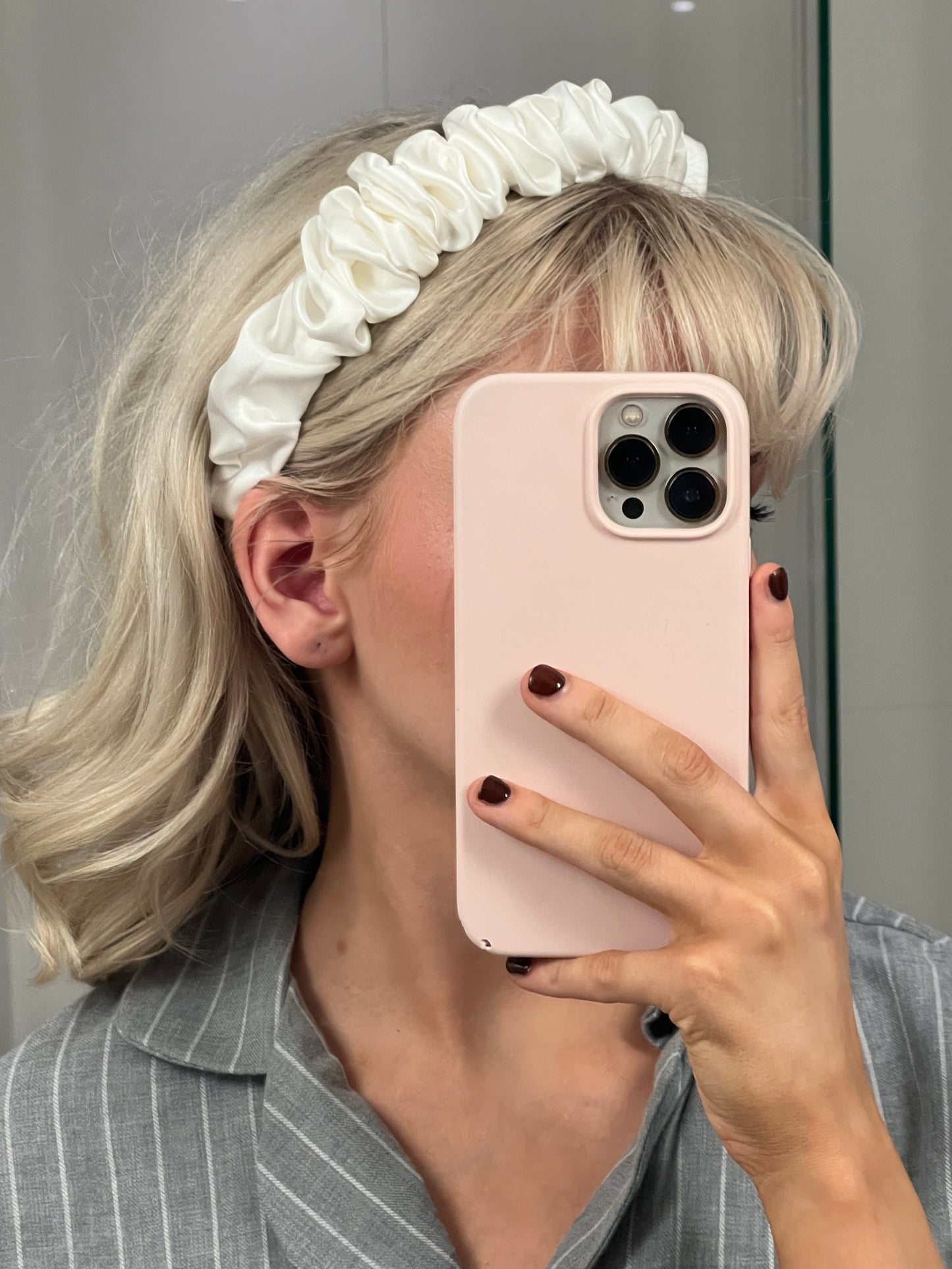 100% Silky Strands Ruched Headband