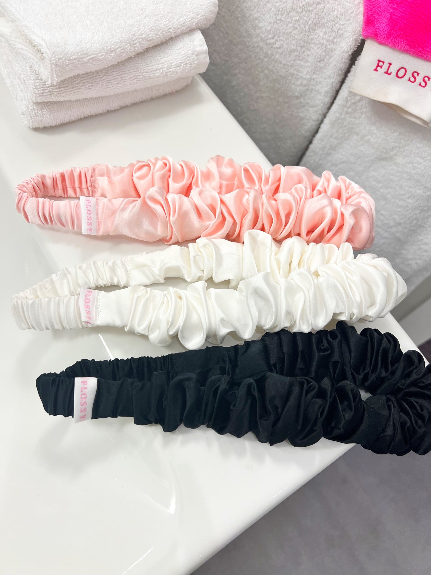 100% Silky Strands Ruched Headband